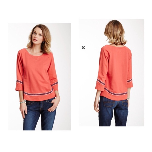 Lucky Brand Scottsdale Red Embroidered Sweater - Picture 11 of 11